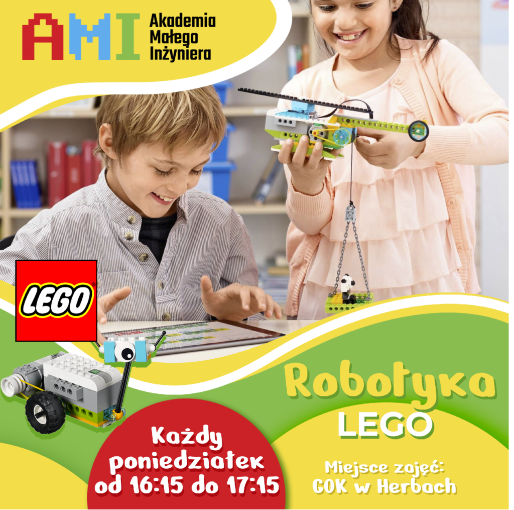 plakat przedstawiający  robotyka lego